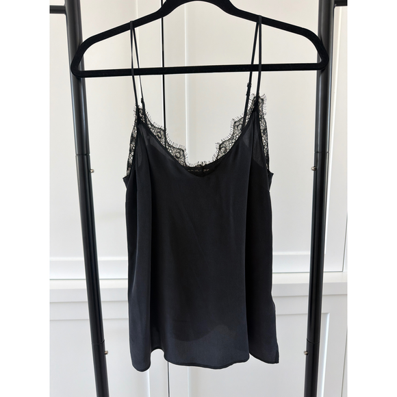 Anine Bing Tops - Anine Bing Black Lace Trim Camisole Top